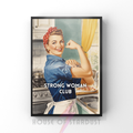 strong woman club | Retro feminist Housewife Humour Print