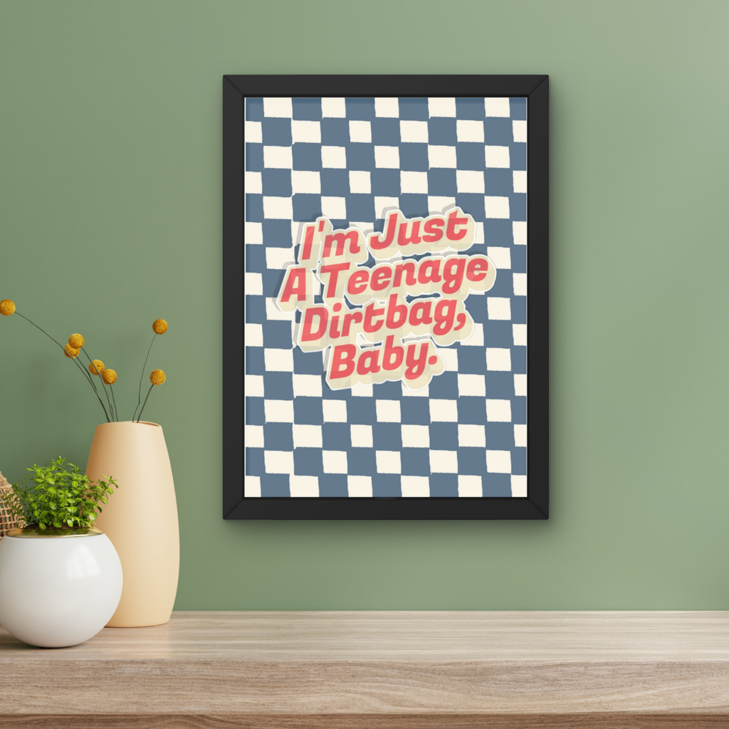 Teenage Dirtbag | indie checkerboard Music Print