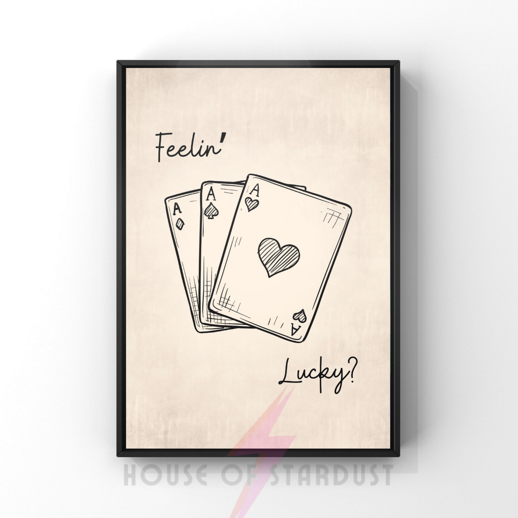 feelin' lucky? | triple ace sketch art print