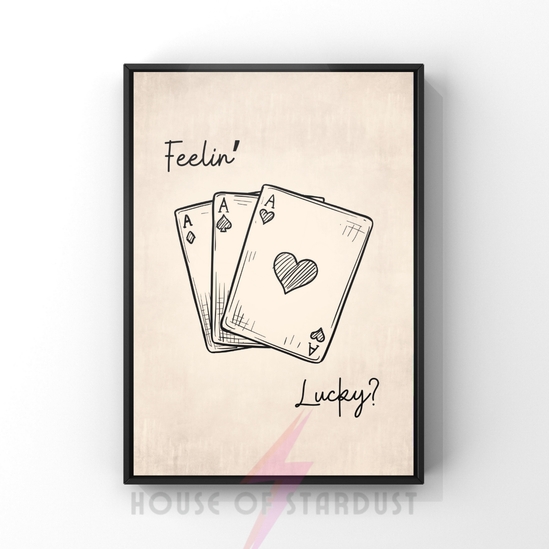 feelin' lucky? | triple ace sketch art print