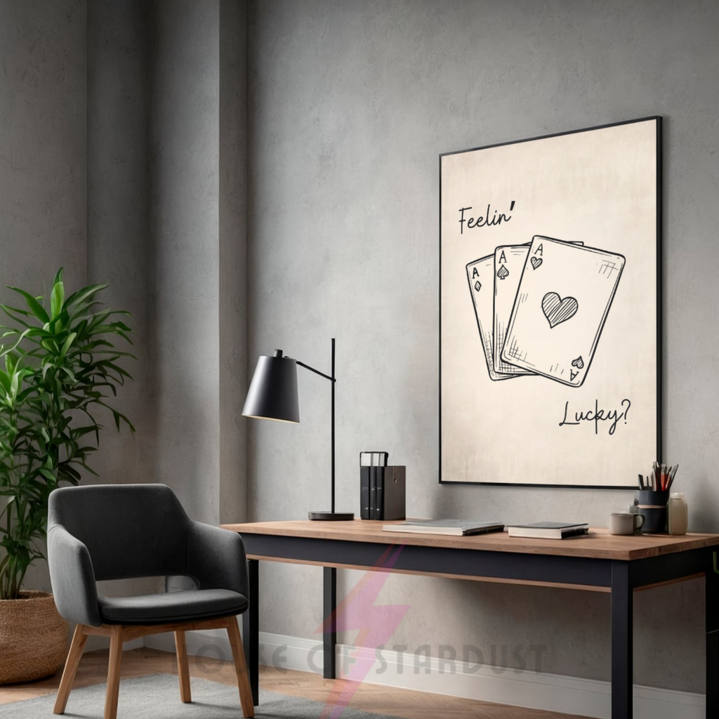 feelin' lucky? | triple ace sketch art print
