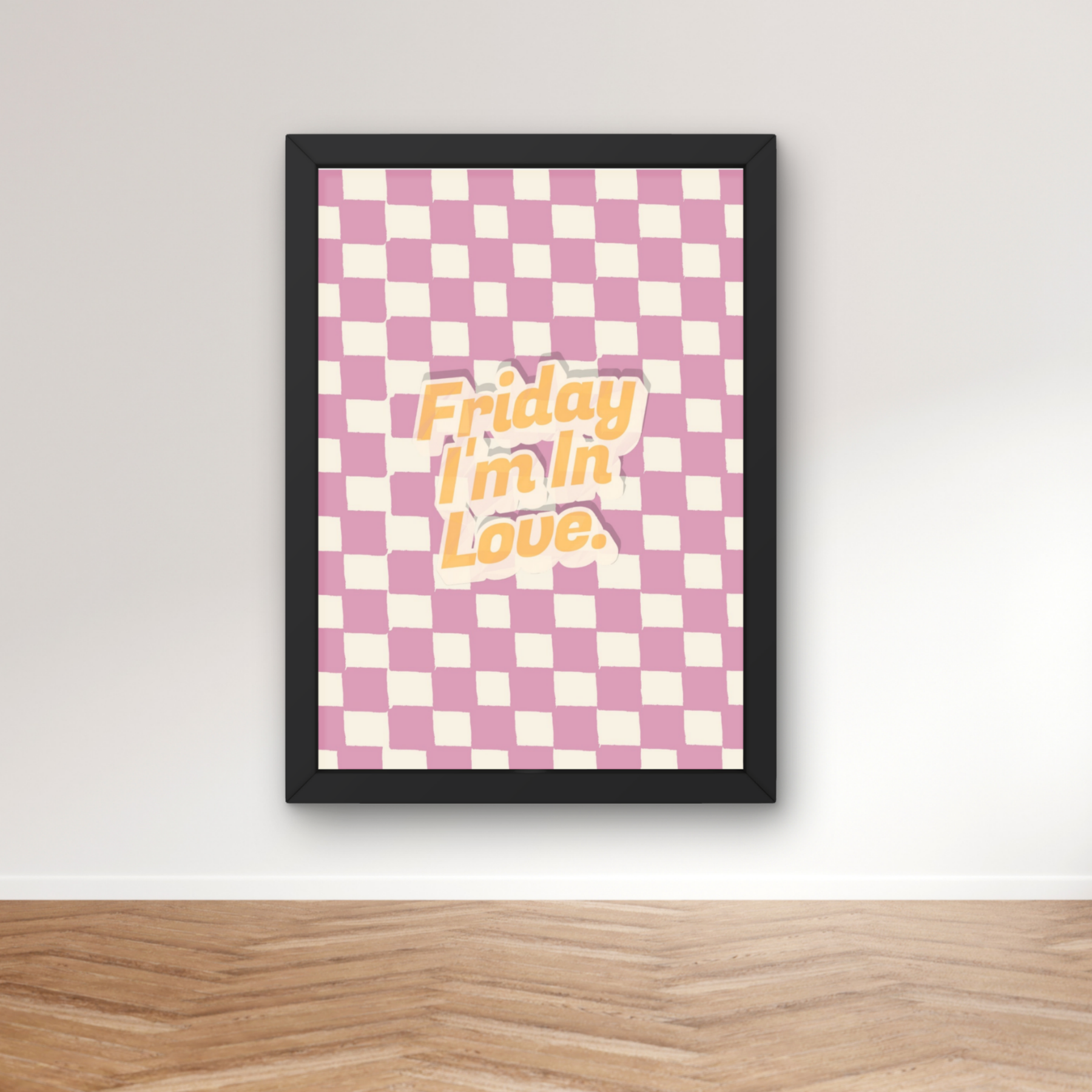 Friday in love | Cure Inspired checkerboard indie Music Print