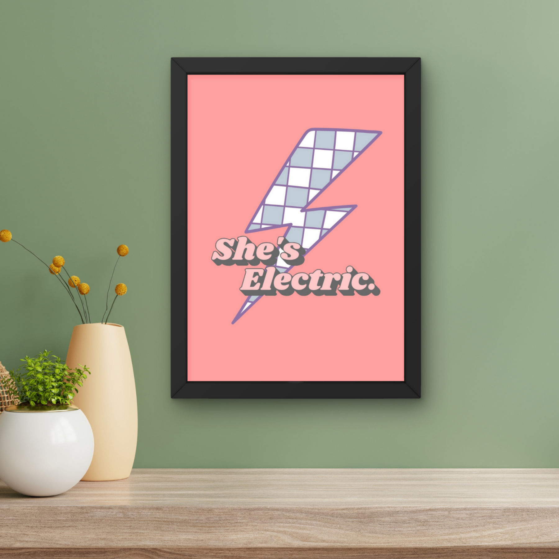 She's Electric | Retro Music Print