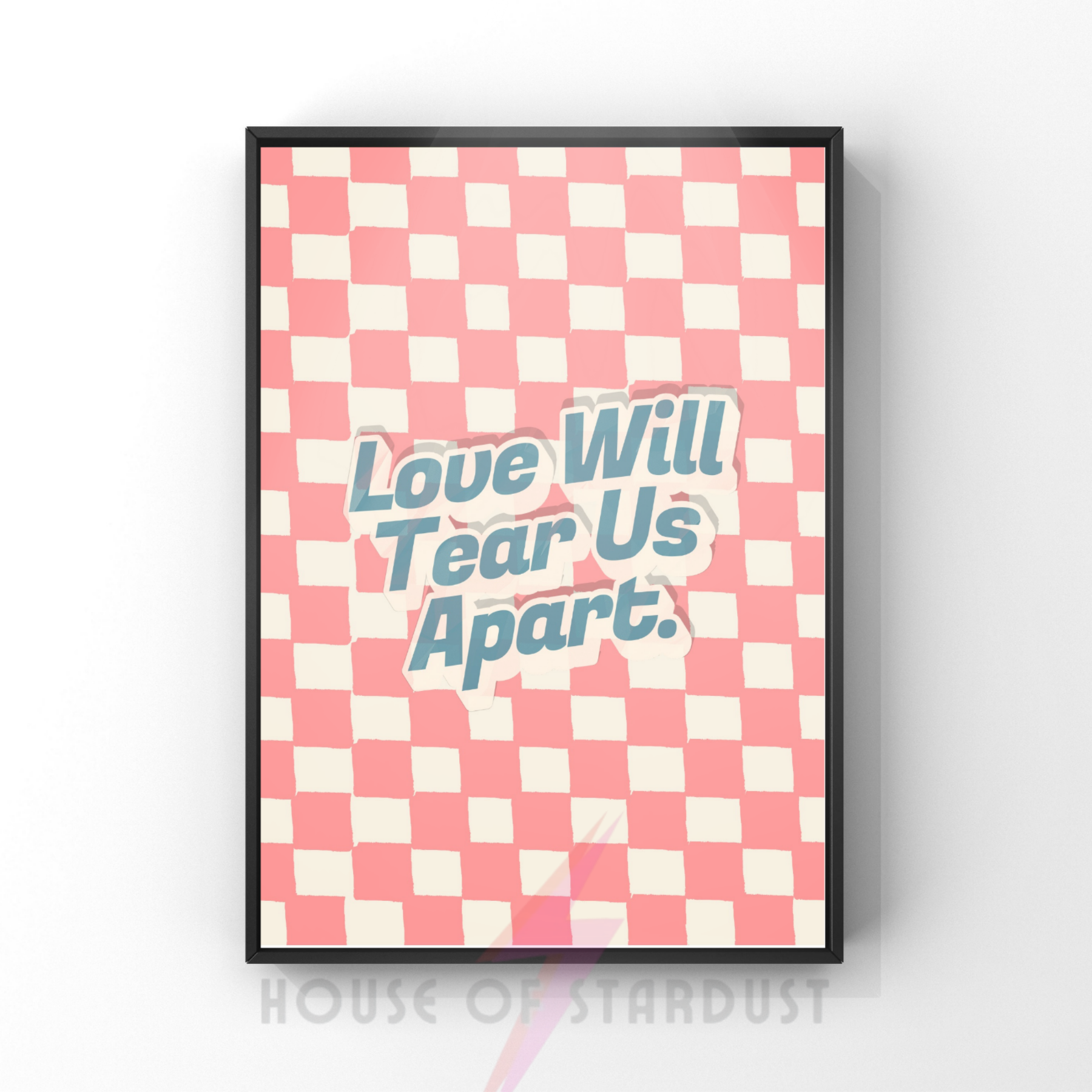 Tear us apart | joy division Inspired checkerboard indie Music Print