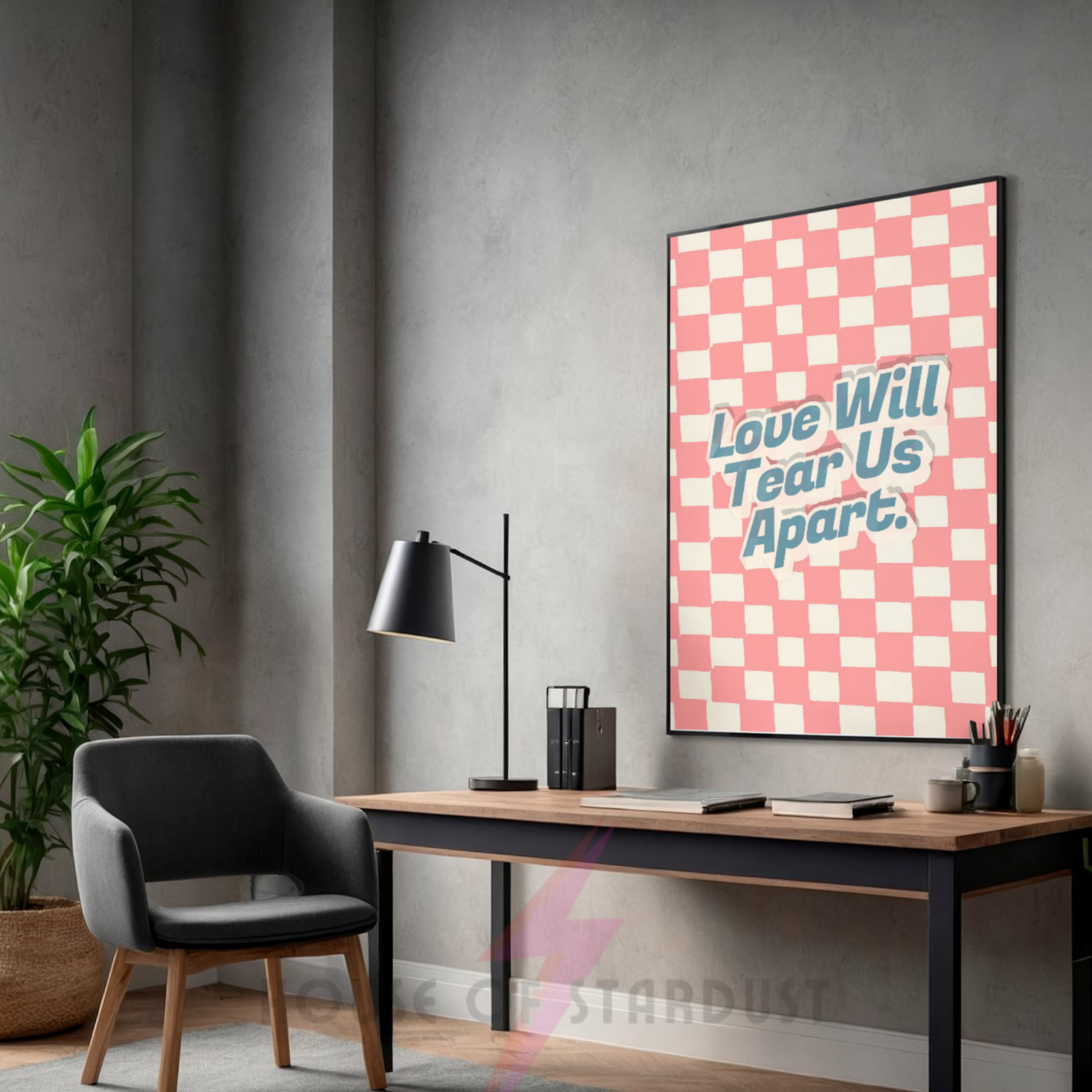 Tear us apart | joy division Inspired checkerboard indie Music Print