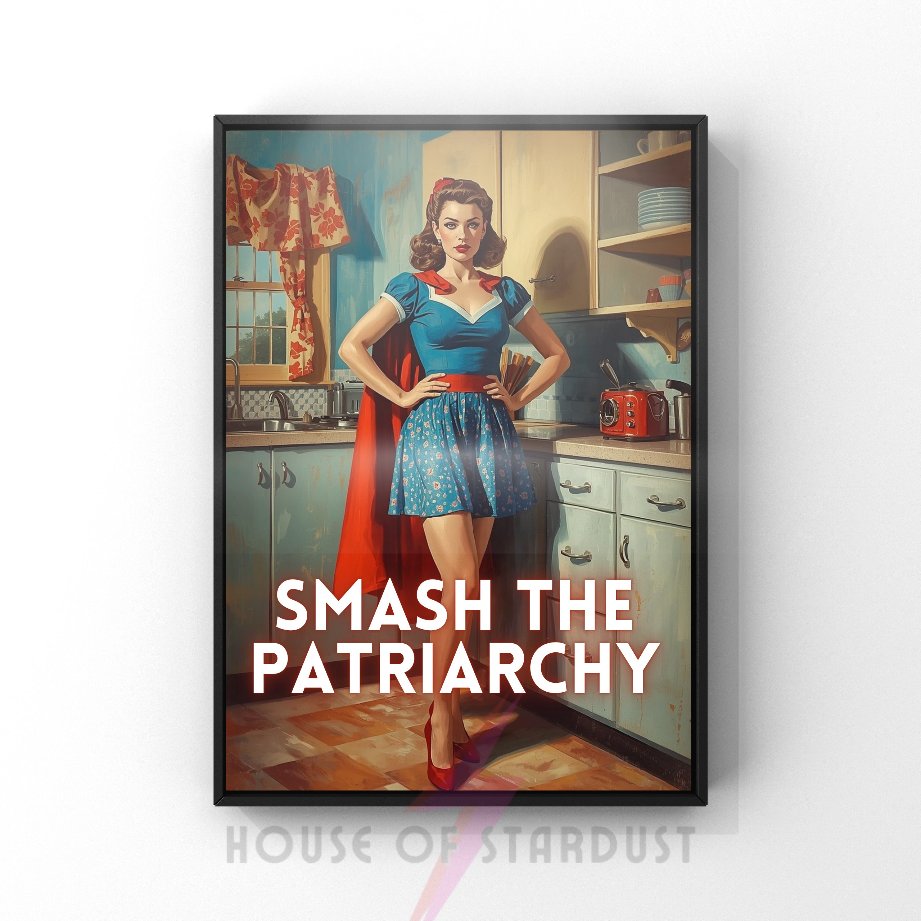 Smash the Patriarchy | Retro feminist Housewife Humour Print