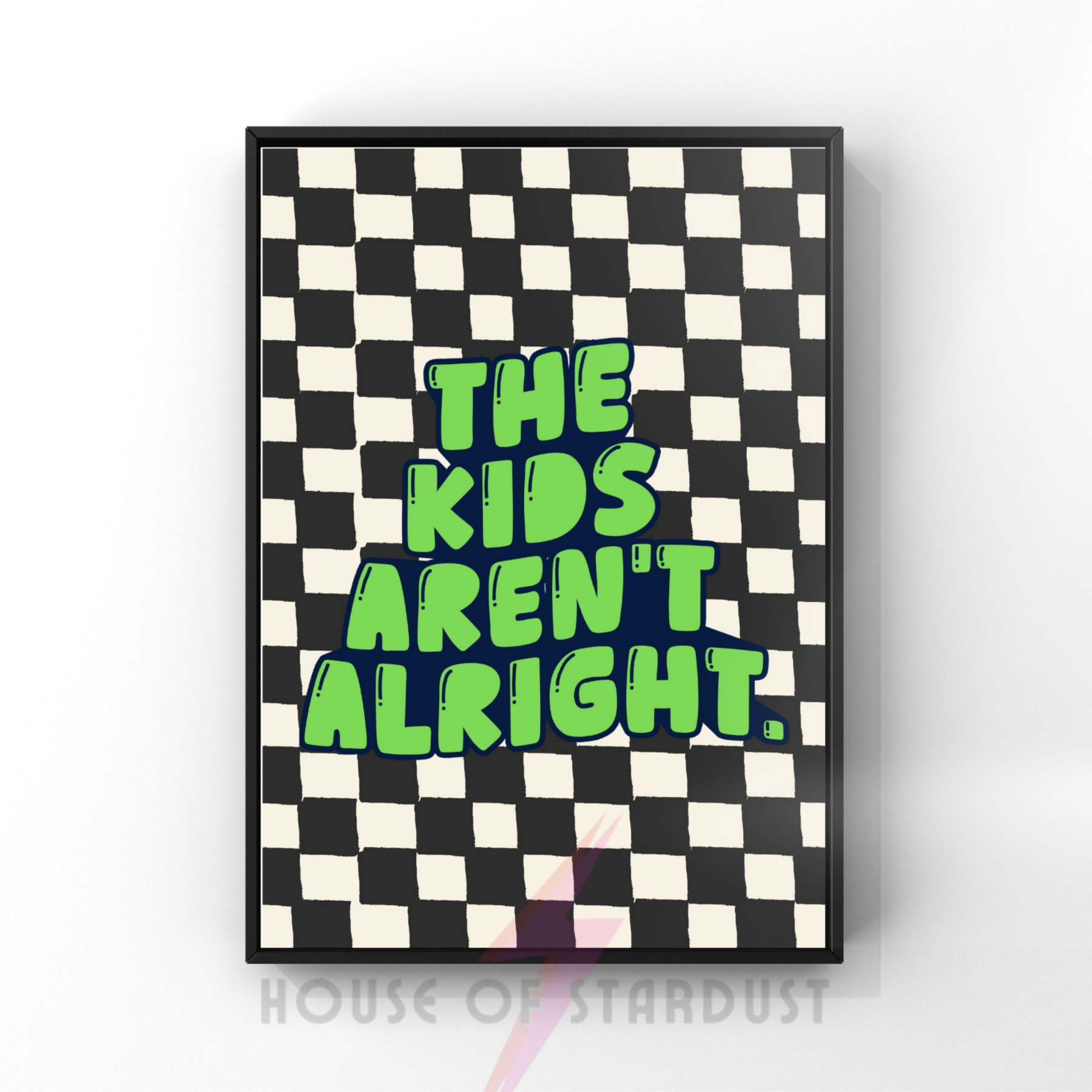 The kids aren't alright | offspring Inspired emo Music Print