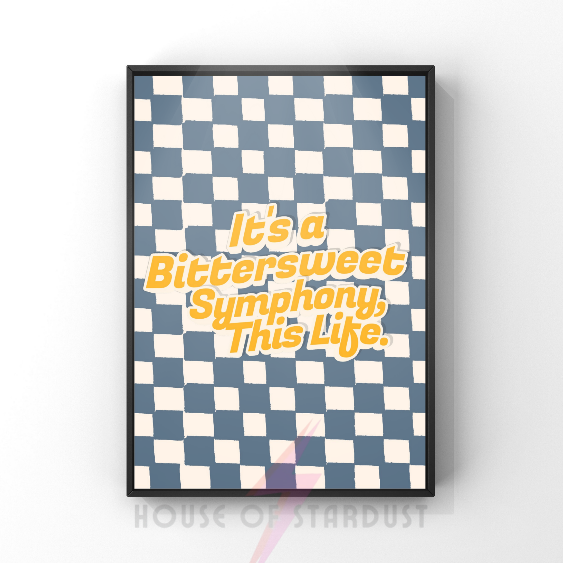 bittersweet | verve Inspired checkerboard indie Music Print