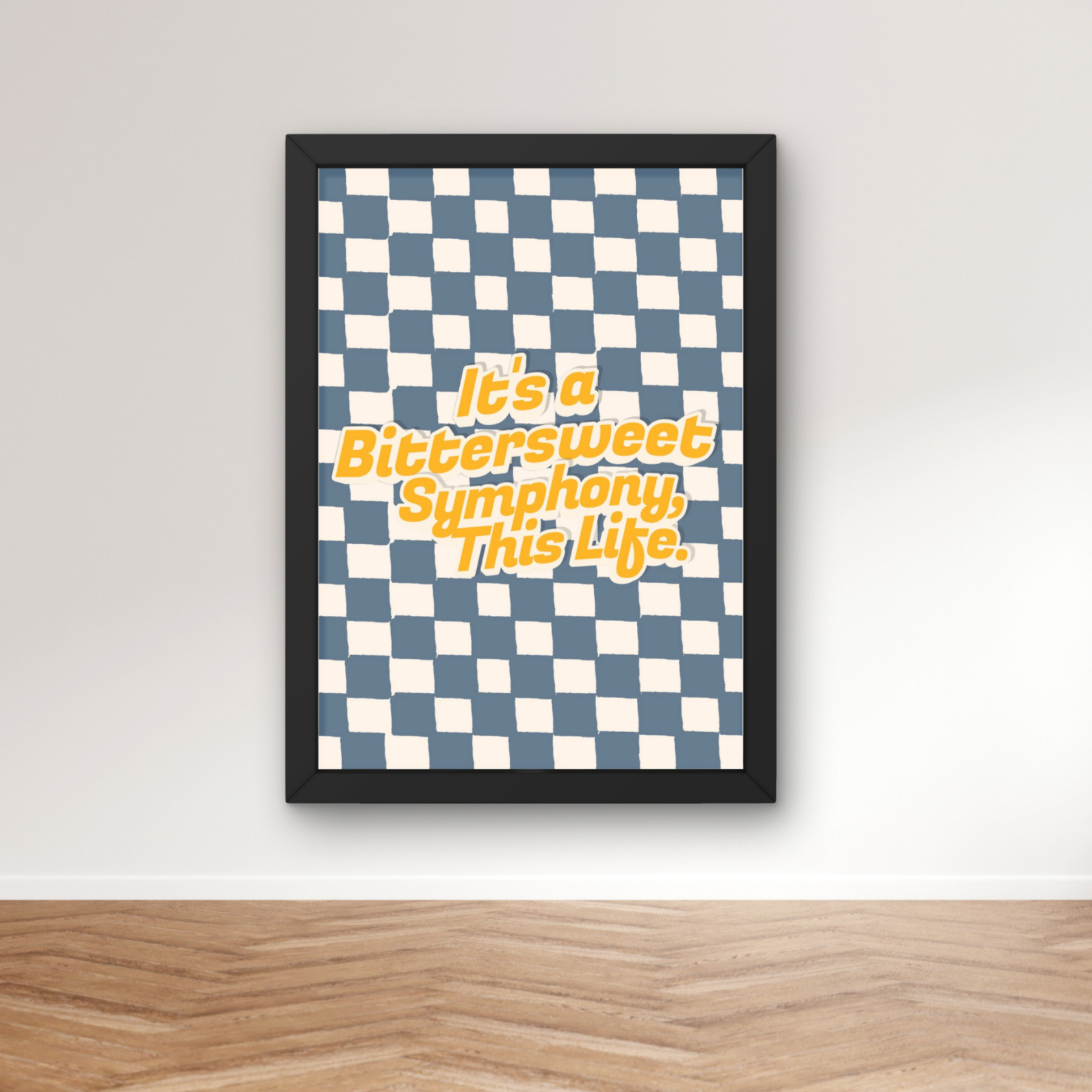 bittersweet | verve Inspired checkerboard indie Music Print