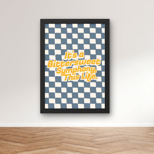 bittersweet | checkerboard indie Music Print