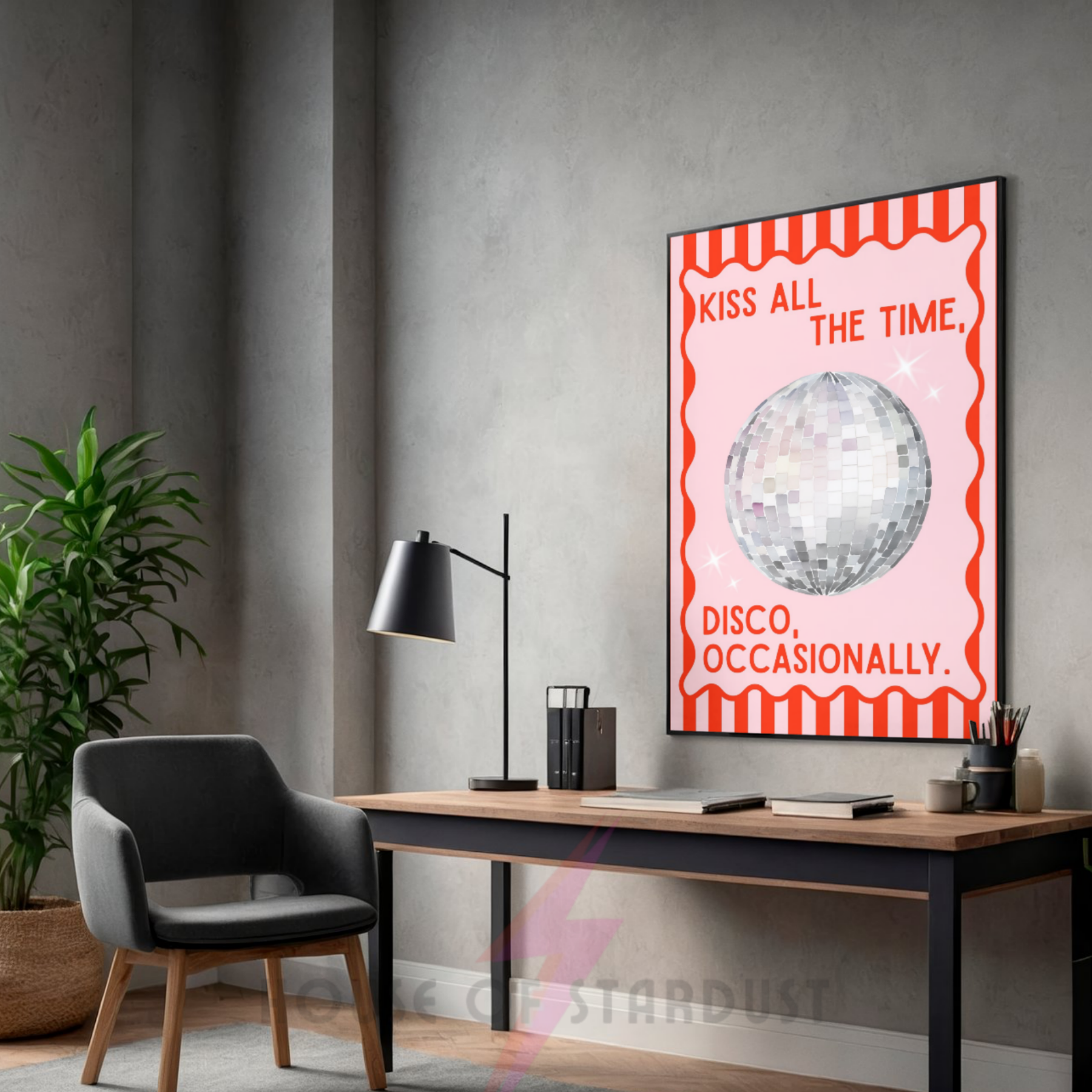 Kiss all the time, Disco Occasionally | Harry Styles Inspired Music Print