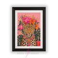 Leopard Wall Art Print | Colourful Tropical Animal Portrait | Maximalist Home Decor | A4 A3 A5 A1 A2