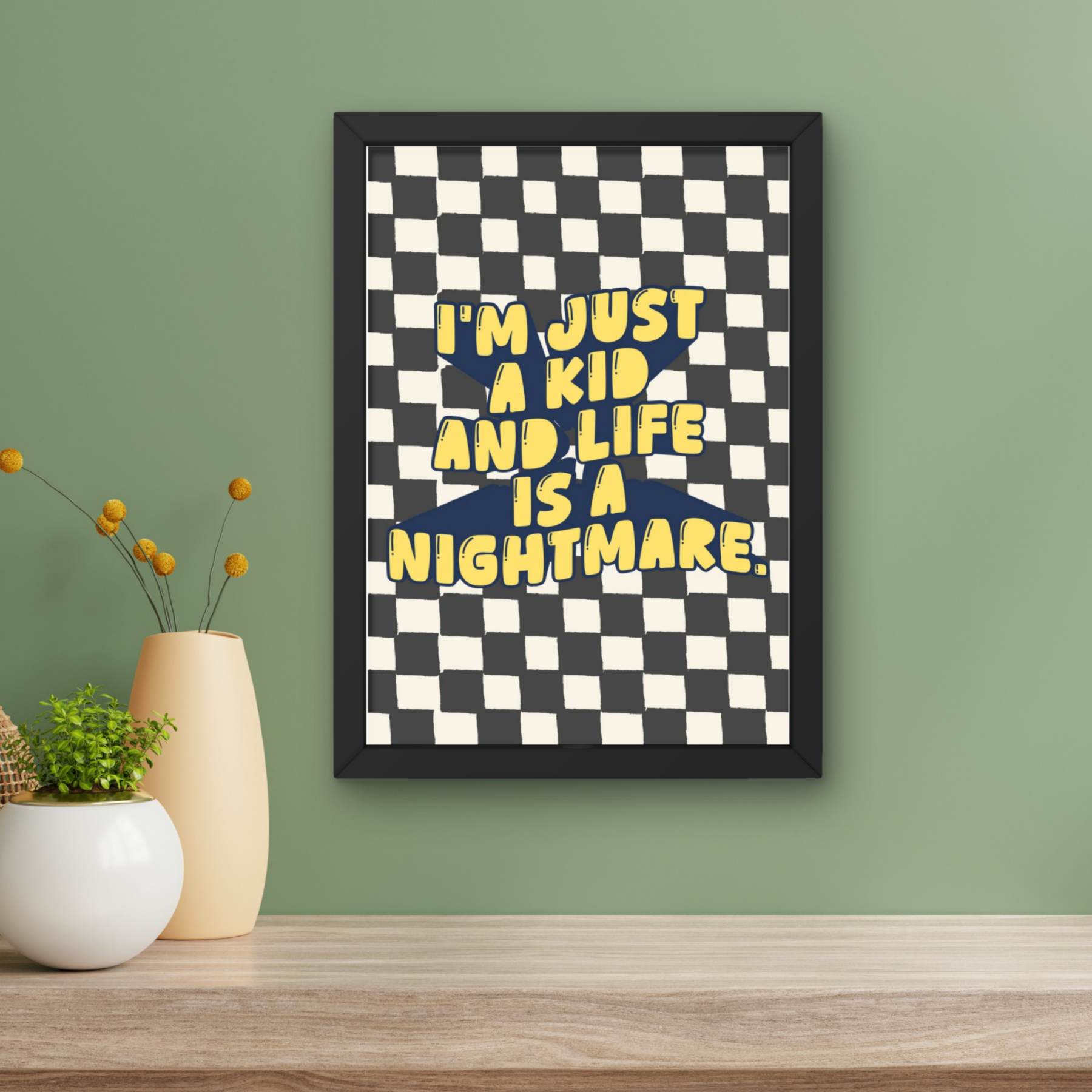 I'm just a kid | Simple plan Inspired emo Music Print