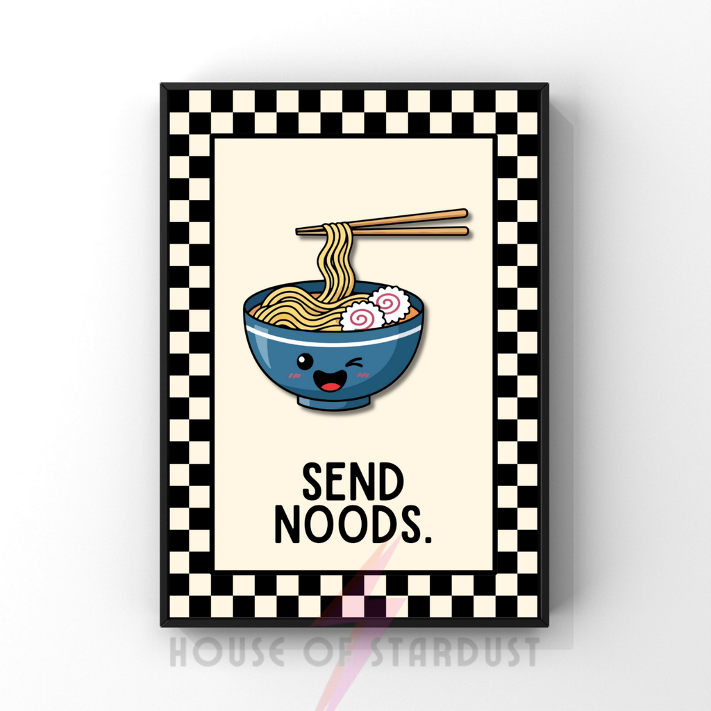 Noods | Kitsch Kitchen checkerboard retro collection print