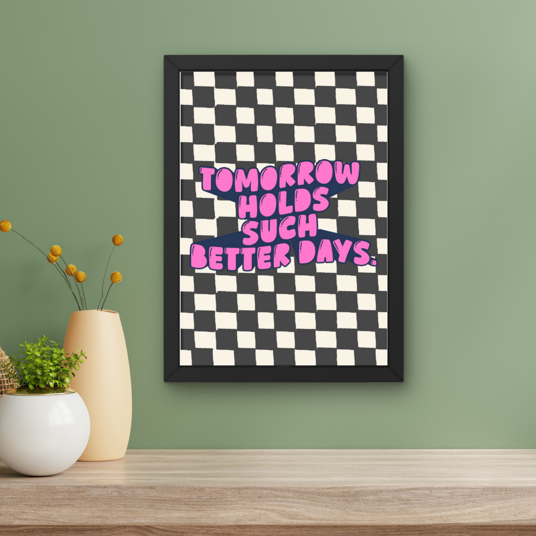 Tomorrow holds such better days | Blink emo Inspired Retro Music Print