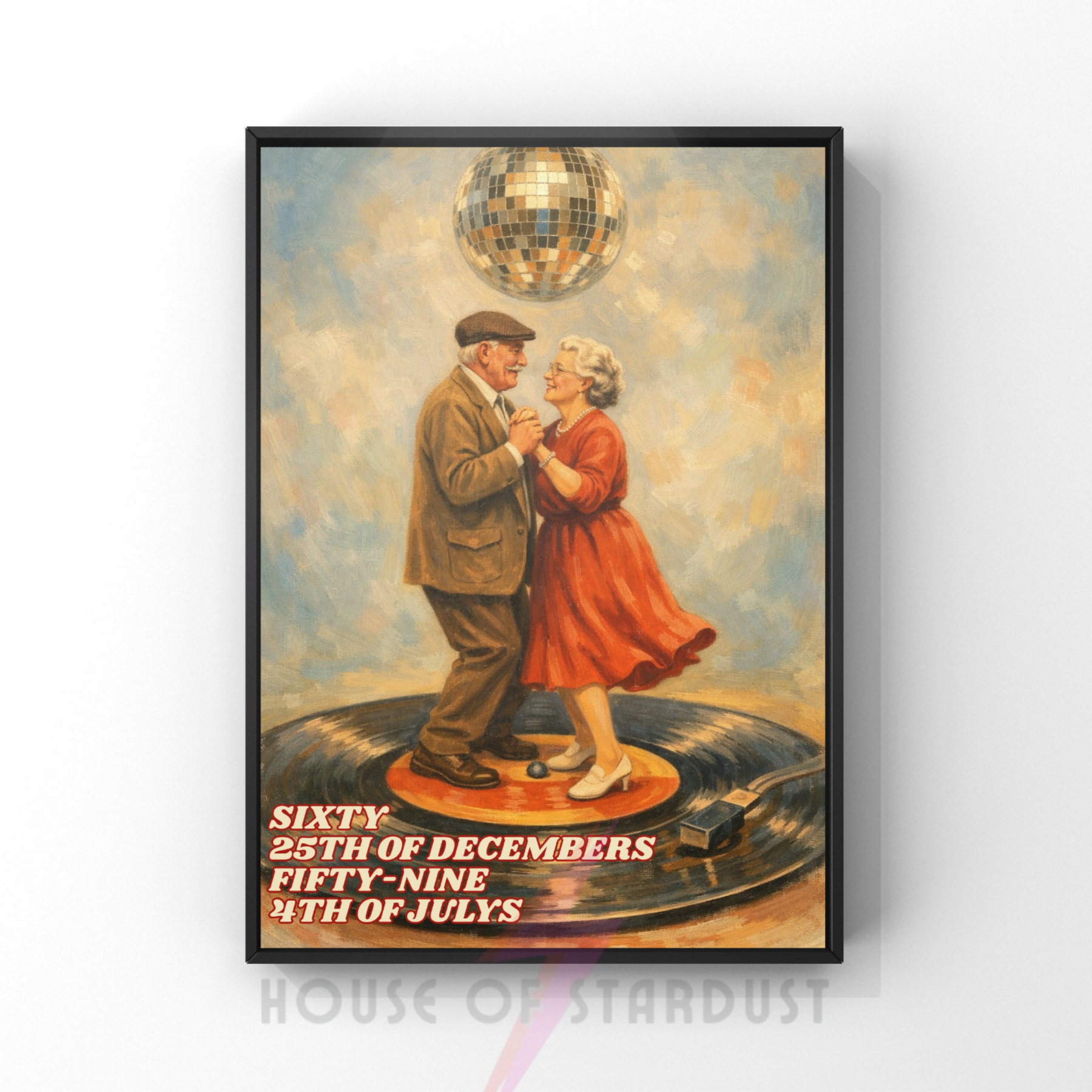 sixty 25th of Decembers | beautiful south inspired dancing music print