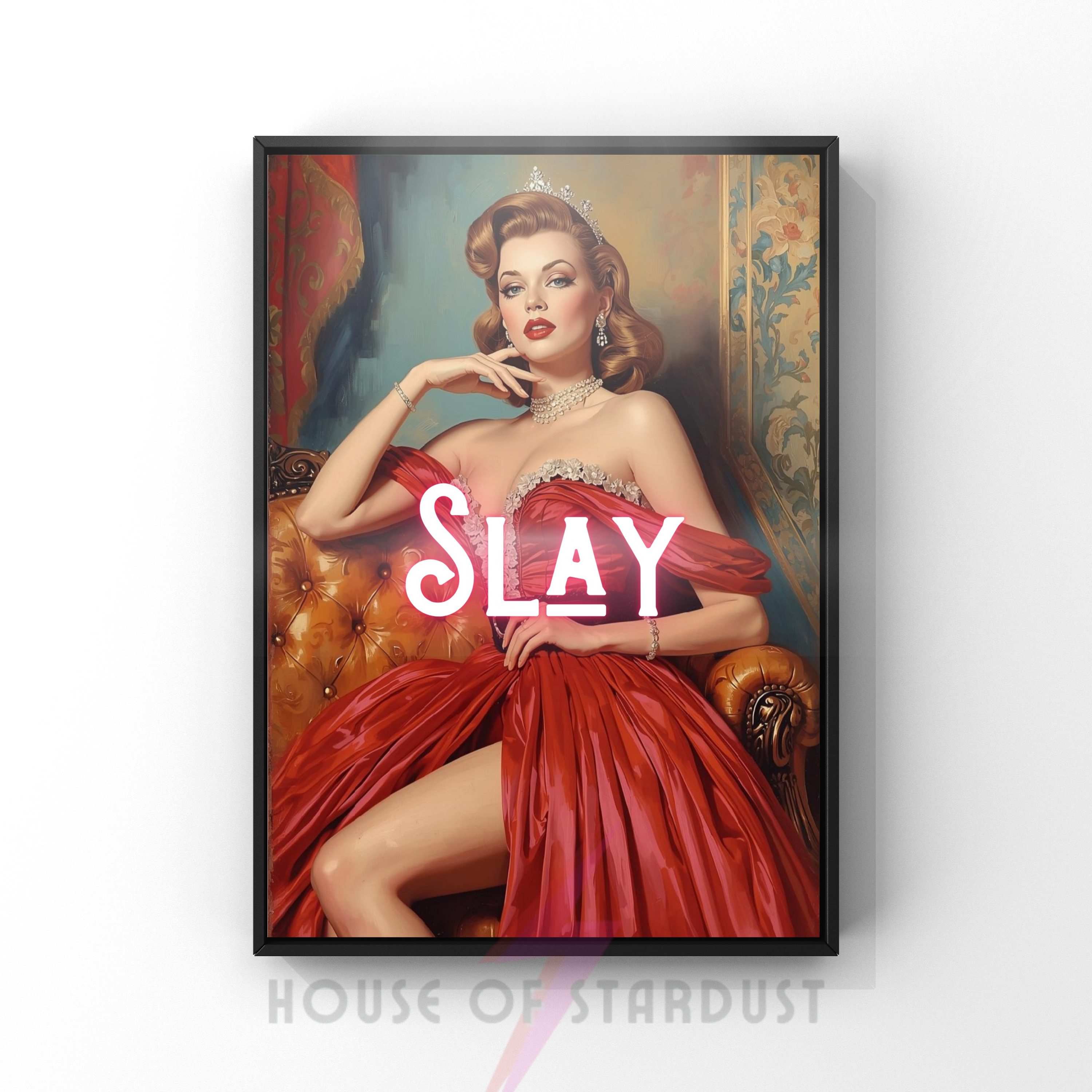 slay | Retro feminist Housewife Humour Print