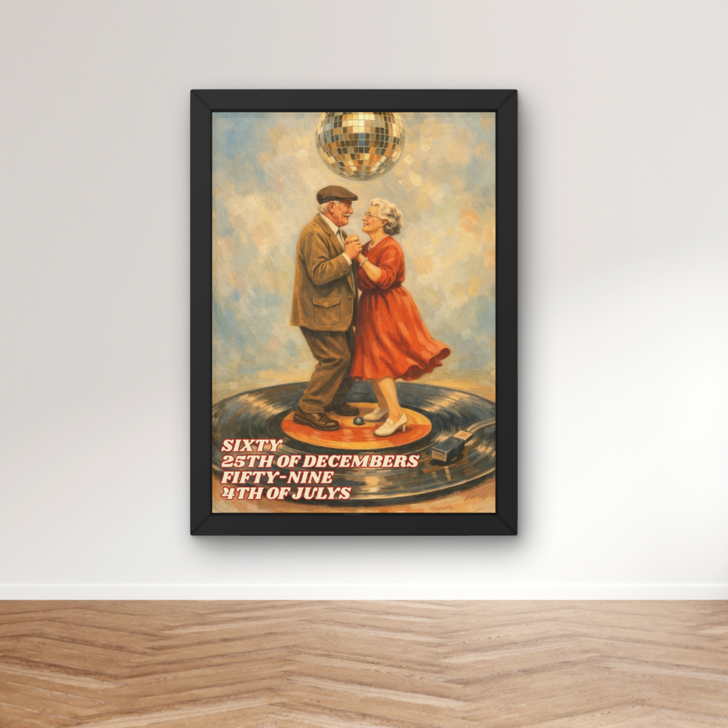 sixty 25th of Decembers | indie dancing music print