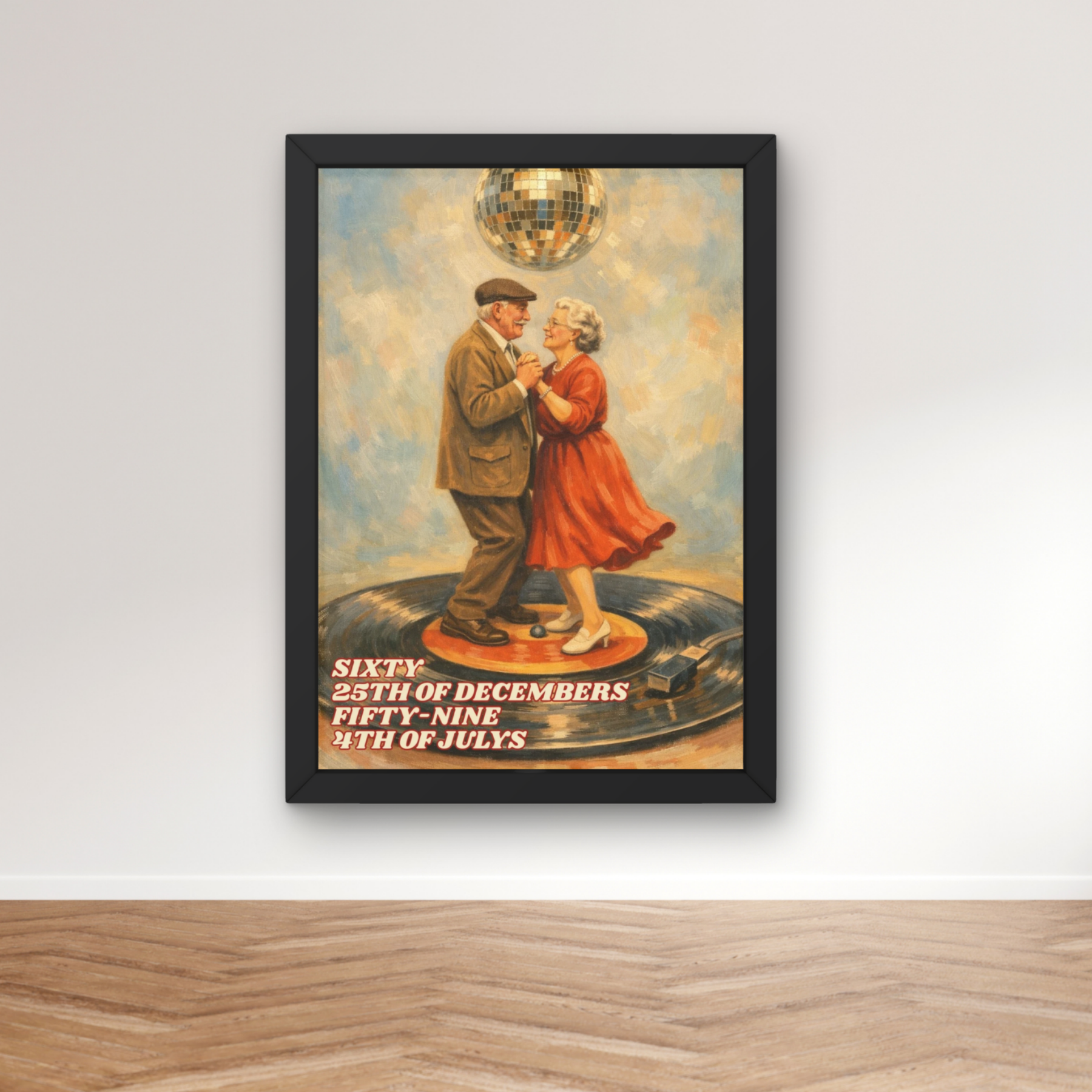 sixty 25th of Decembers | beautiful south inspired dancing music print