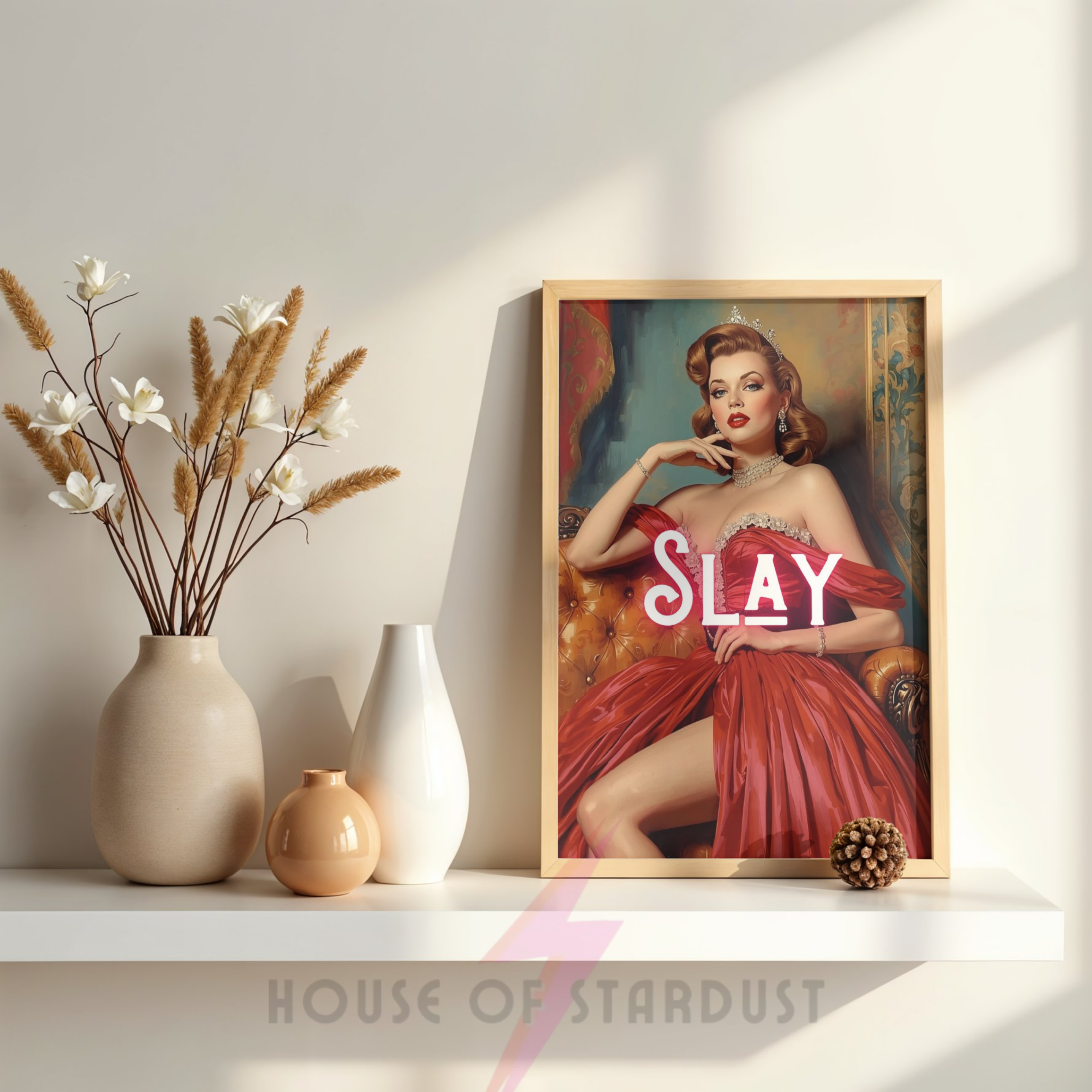 slay | Retro feminist Housewife Humour Print