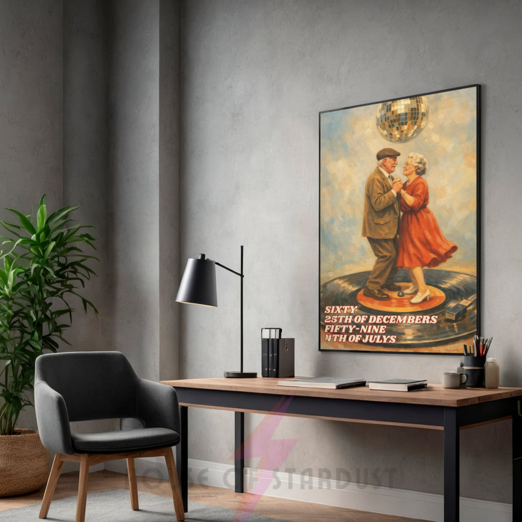 sixty 25th of Decembers | beautiful south inspired dancing music print