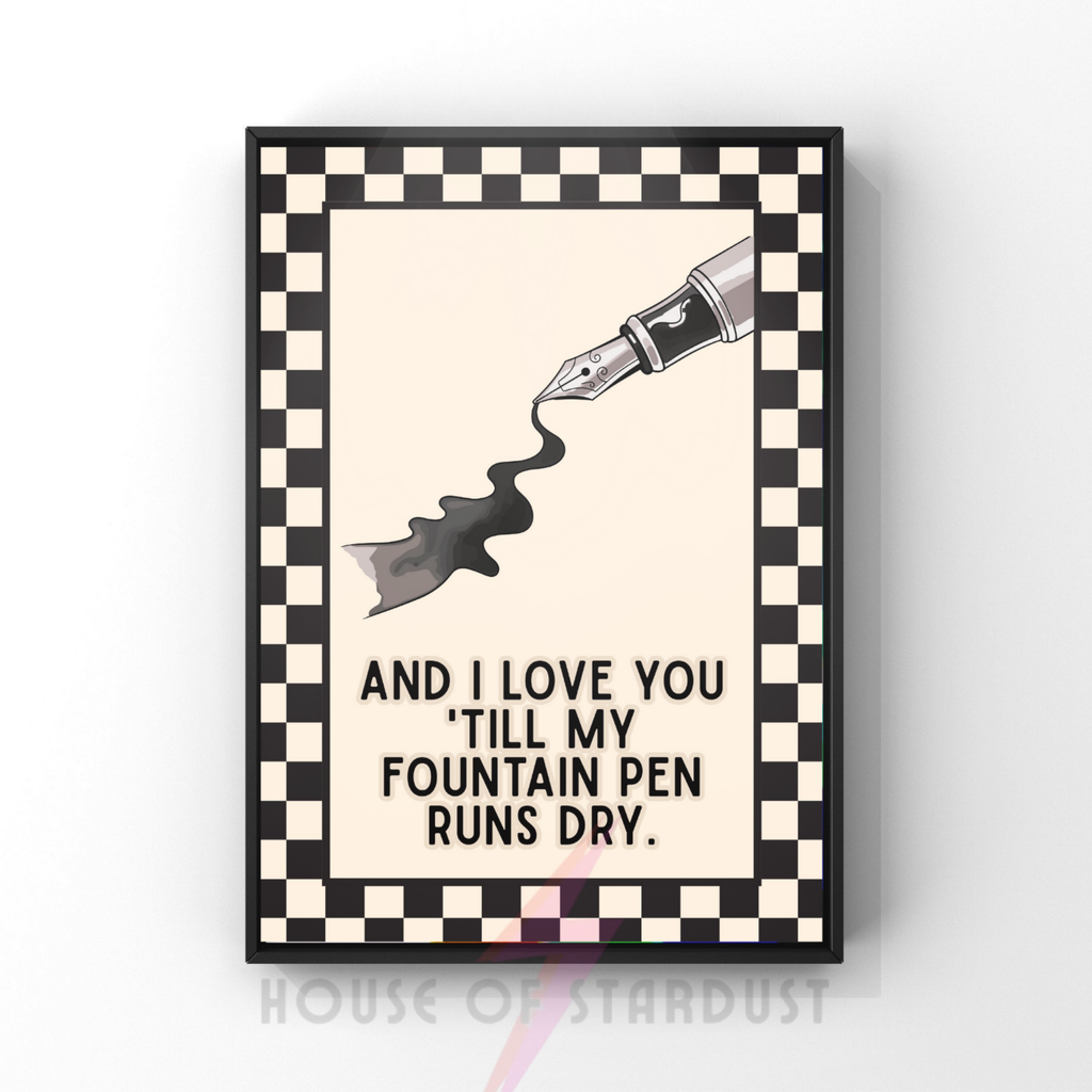 Fountain pen | indie music print